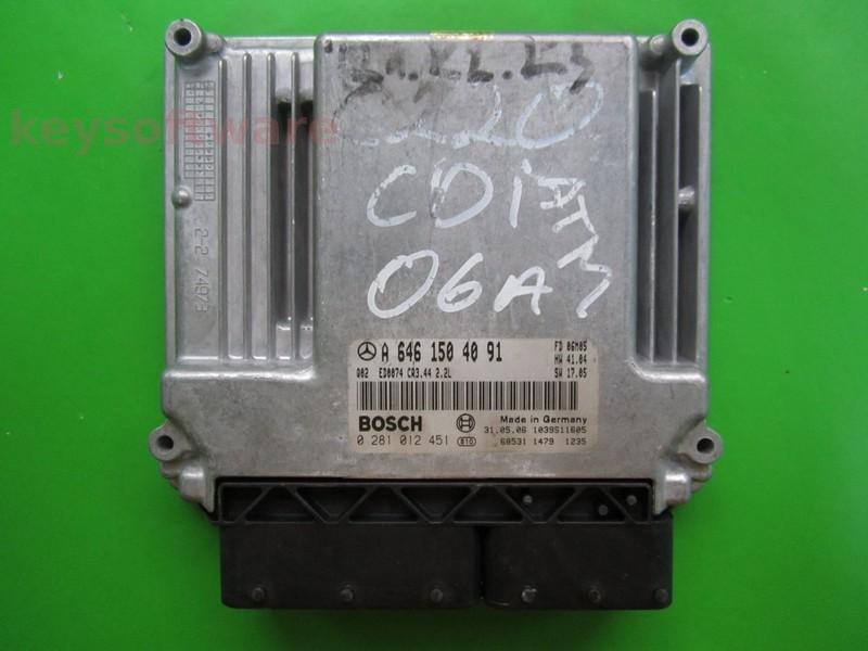 ECU Mercedes C 2.2CDI A6461504091 0281012451 CR3.44 EDC16C2 {