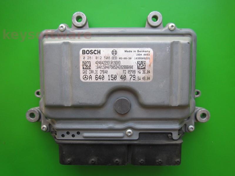 ECU Mercedes A 1.8CDI A6401504079 0281012508 CRA.31 EDC16C32