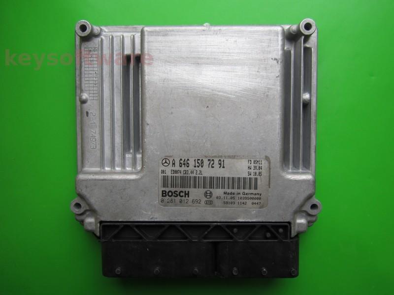 ECU Mercedes E 2.2CDI A6461507291 0281012692 CR3.44 EDC16C2 {