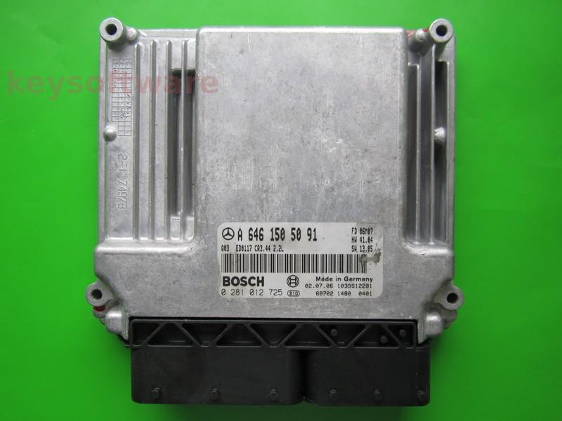 ECU Mercedes C 2.2CDI A6461505091 0281012725 CR3.44 EDC16C2 +}