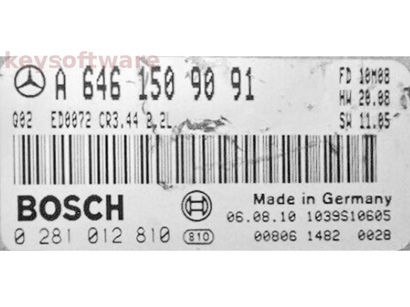 ECU Mercedes C 2.2CDI A6461509091 0281012810 CR3.44 EDC16C2 {