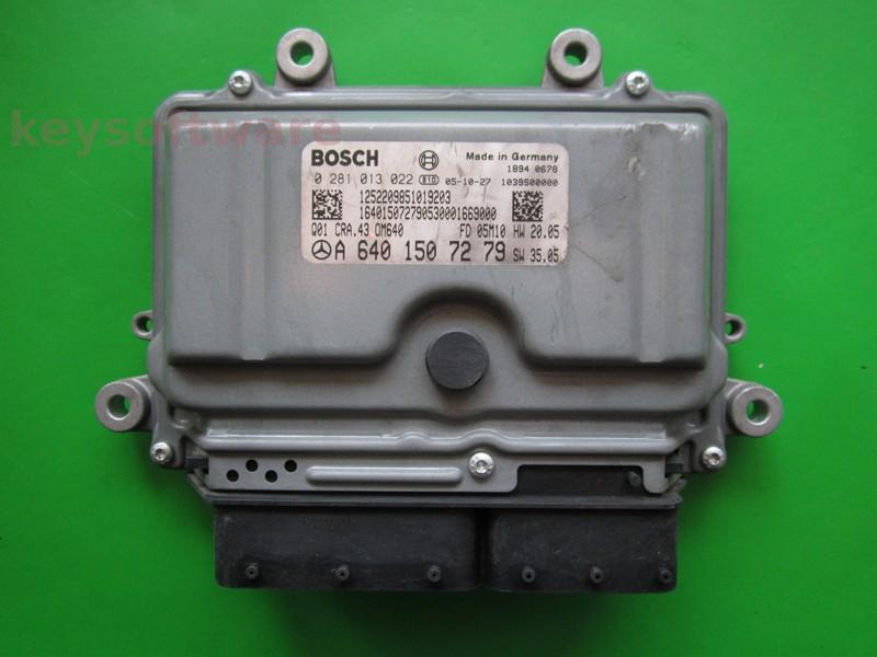 ECU Mercedes A 2.0CDI A6401507279 0281013022 CRA.43 EDC16C32 {