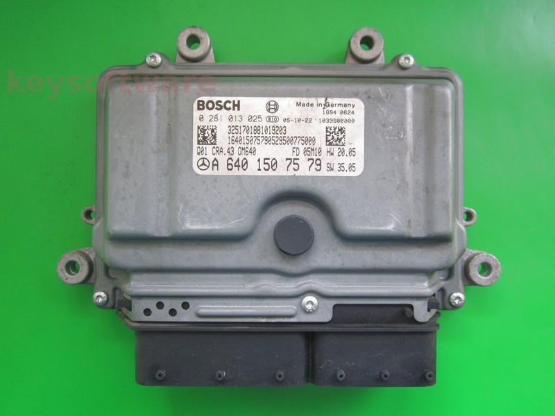 ECU Mercedes A 1.6CDI A6401507579 0281013025 CRA.43 EDC16C32