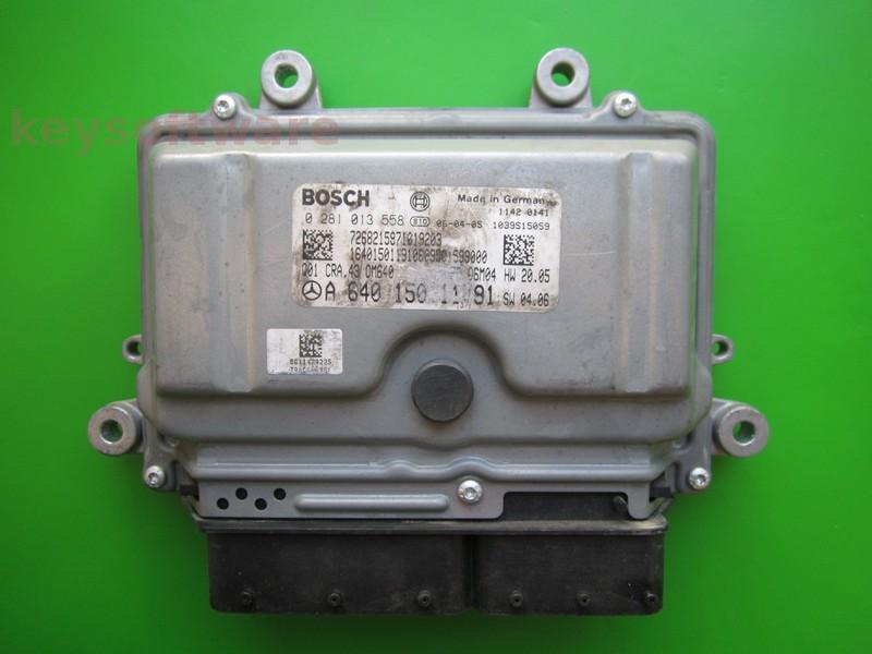 ECU Mercedes A 1.6CDI A6401501191 0281013558 CRA.43 EDC16C32 }