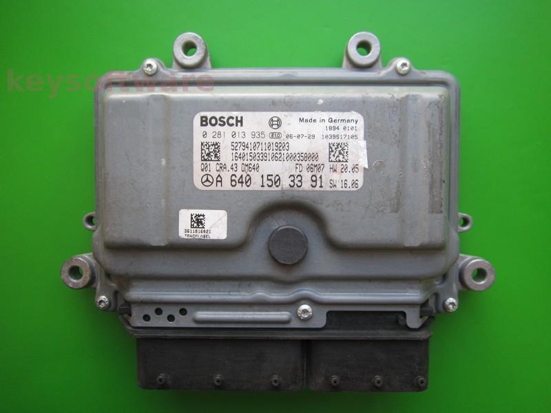 ECU Mercedes A 2.0CDI A6401503391 0281013935 CRA.43 EDC16C32
