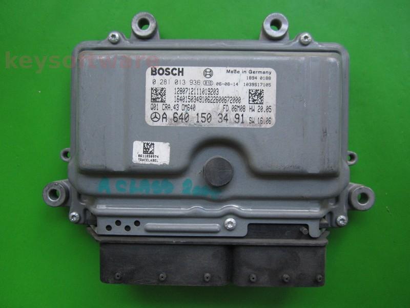 ECU Mercedes A 1.6CDI A6401503491 0281013936 CRA.43 EDC16C32