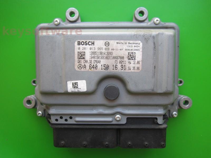 ECU Mercedes A 1.8CDI A6401501691 0281013965 CRA.32 EDC16C32