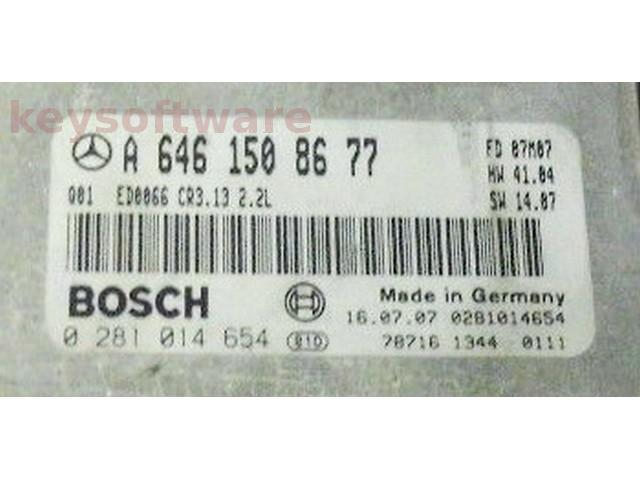ECU Mercedes C 2.0CDI A6461508677 0281014654 CR3.13 EDC16C2 {