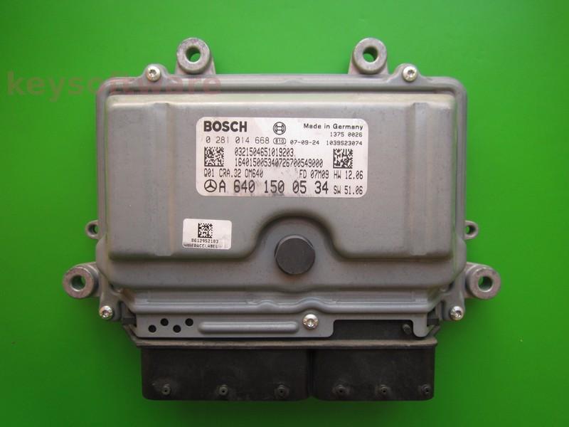 ECU Mercedes A 1.8CDI A6401500534 0281014668 CRA.32 EDC16C32 }