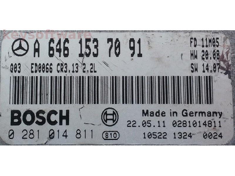 ECU Mercedes C 2.2CDI A6461537091 0281014811 CR3.13 EDC16CP31 {