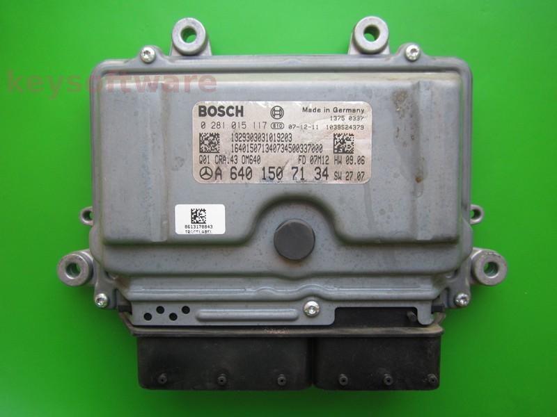 ECU Mercedes B 1.8CDI A6401507134 0281015117 CRA.43 EDC16C32