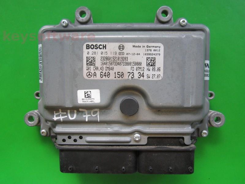 ECU Mercedes A 2.0CDI A6401507334 0281015119 CRA.43 EDC16C32