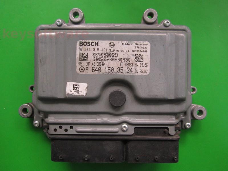 ECU Mercedes A 1.6CDI A6401503534 0281015121 CRA.43 EDC16C32