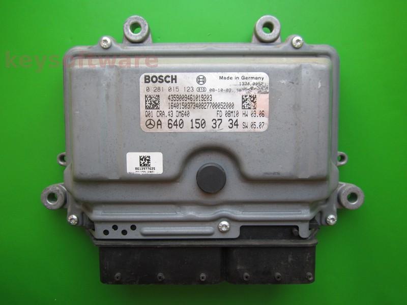 ECU Mercedes B 2.0CDI A6401503734 0281015123 CRA.43 EDC16C32