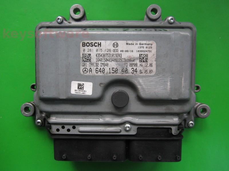 ECU Mercedes B 2.0CDI A6401504034 0281015126 CRA.32 EDC16C32