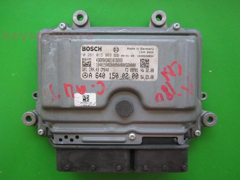 ECU Mercedes A 2.0CDI A6401500200 0281015962 CRA.43 EDC16C32