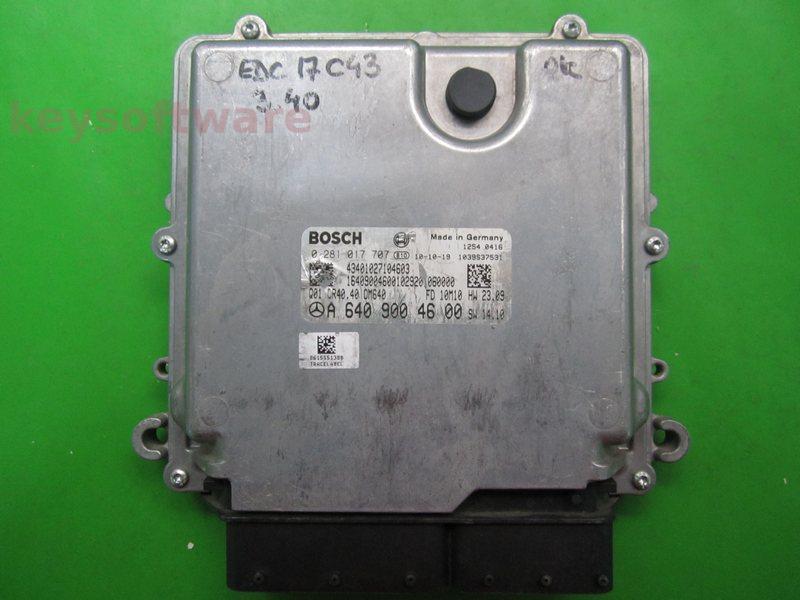 ECU Mercedes A 2.0CDI A6409004600 0281017707 CR40.40 EDC17C43