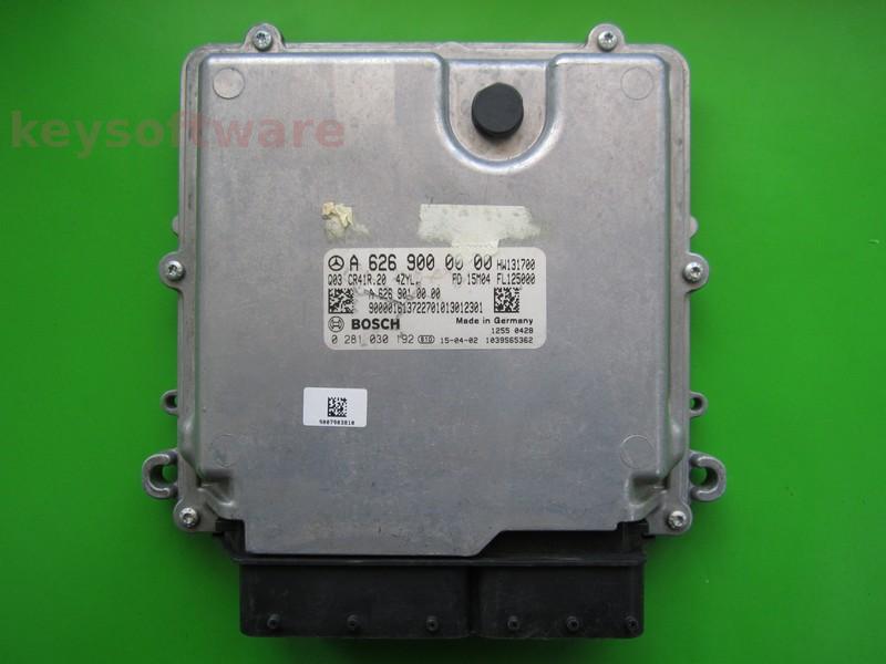 ECU Mercedes C 1.6CDI A6269000000 0281030192 CR41R.20 EDC17C66