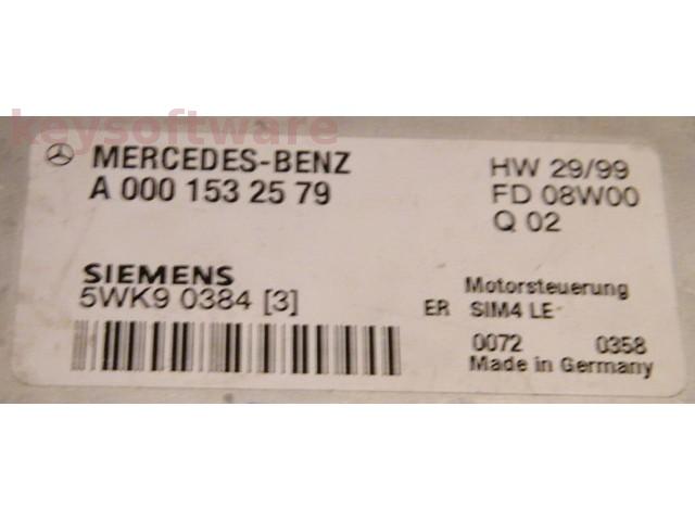 ECU Mercedes C 2.0 A0001532579 5WK90384 SIM4 LE W203 {
