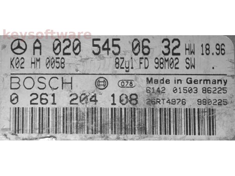 ECU Mercedes S 2.0 A0205450632 0261204108 ME2.0 W220 {
