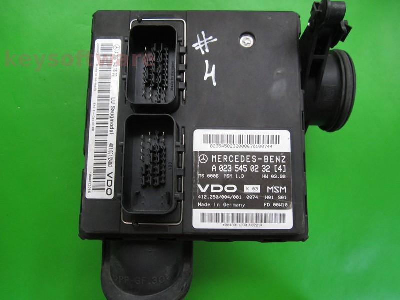 ECU Mercedes A 1.6 A0235450232 MSM1.3 W168