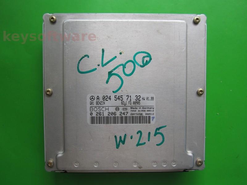 ECU Mercedes C 5.0 A0245457132 0261206247 ME2.8