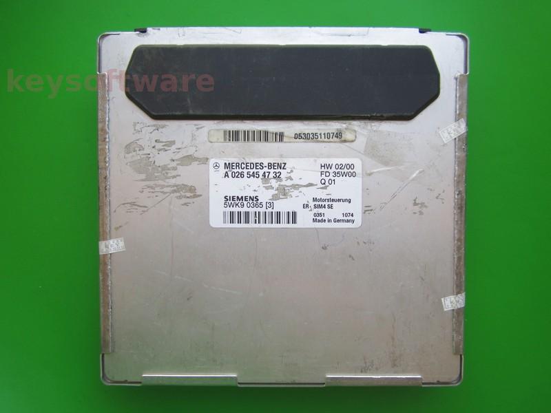 ECU Mercedes C 1.8 A0265454732 5WK90365 SIM4 SE W203