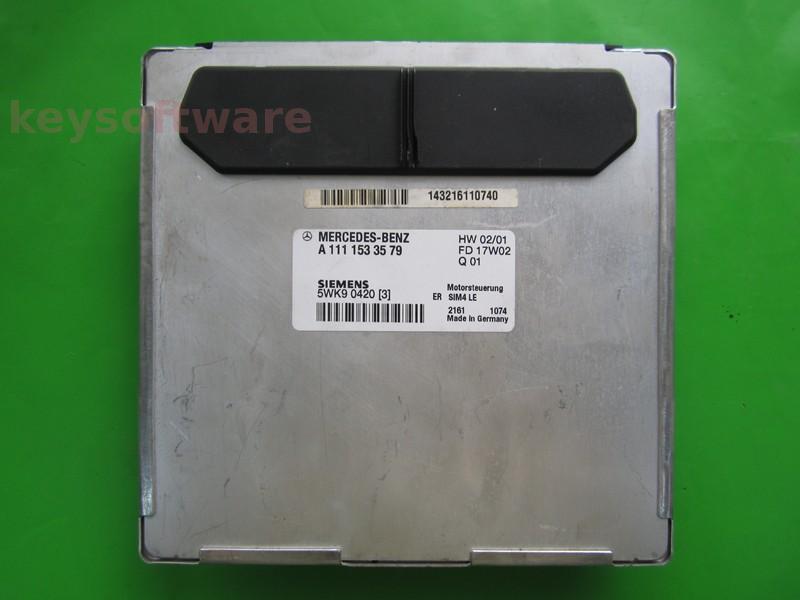 ECU Mercedes C 2.0 A1111533579 5WK90420 SIM4 LE W203