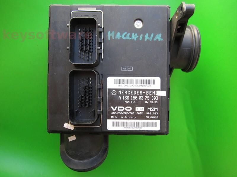 ECU Mercedes A 1.4 A1661500379 MSM1.4 W168