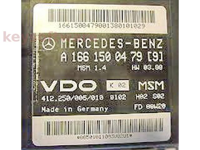 ECU Mercedes A 1.4 A1661500479 MSM1.4 W168 {