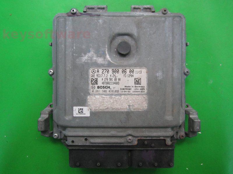 ECU Mercedes B 1.8 A2709000600 0261S06038 MED17.7.2