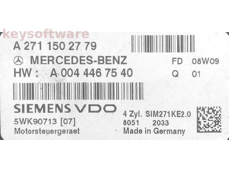 ECU Mercedes C 1.8 A2711502779 SIM271 KE2.0 W204 {