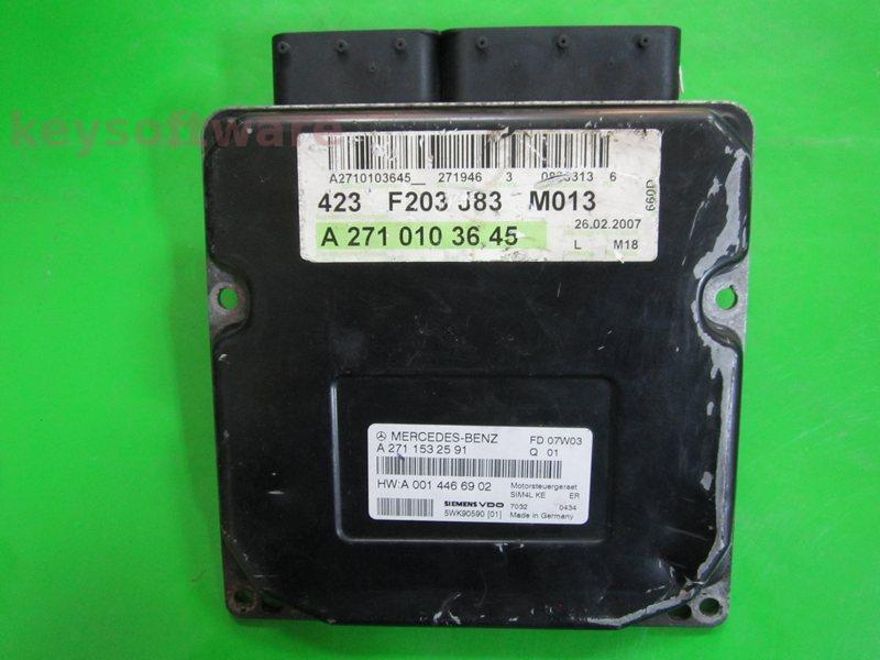 ECU Mercedes C 1.8 A2711532591 5WK90590 SIM4L KE