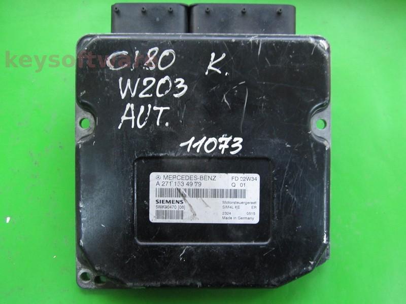ECU Mercedes C 1.8 A2711534979 5WK90470 SIM4L KE W203