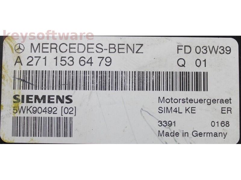 ECU Mercedes C230 A2711536479 5WK90492 SIM4L KE {