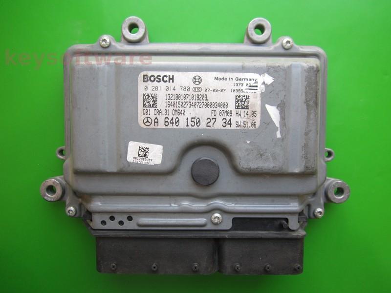 ECU Mercedes B 3.0CDI A6401502734 0281014780 CRA.31 EDC16C32