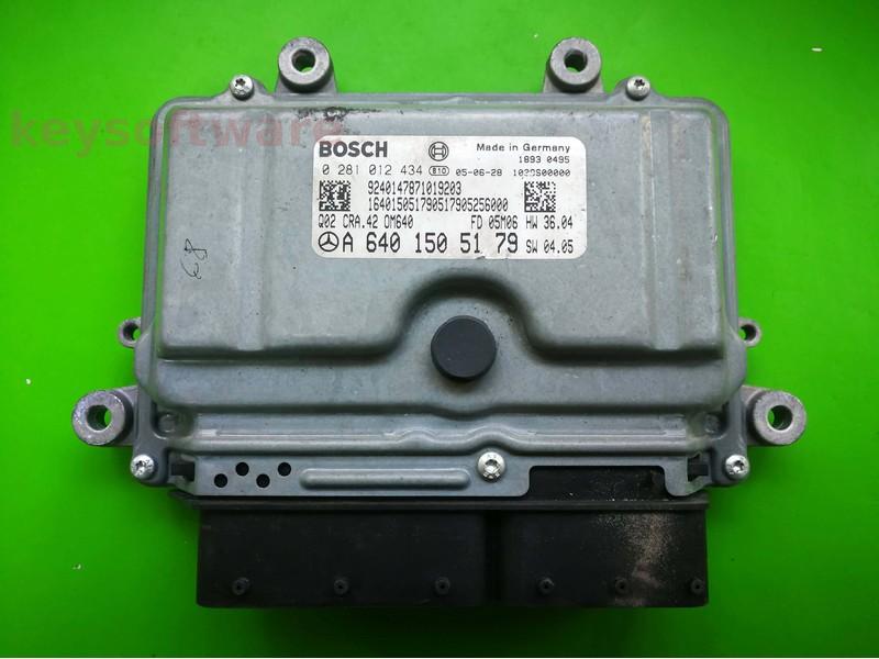 ECU Mercedes A 2.0CDI A6401505179 0281012434 CRA.42 EDC16C32 W16