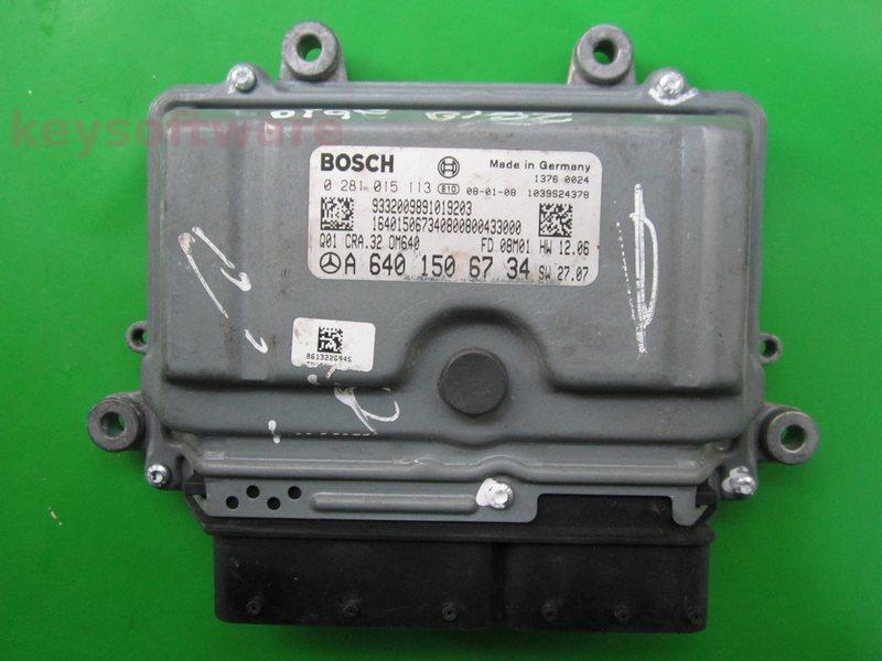 ECU Mercedes A 1.8CDI A6401506734 0281015113 CRA.32 EDC16C32
