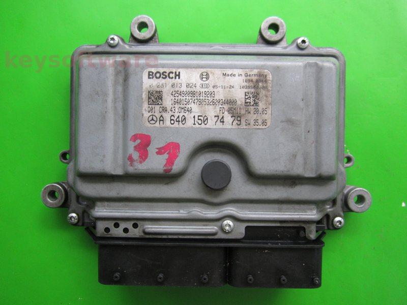 ECU Mercedes B 2.0CDI A6401507479 0281013024 CRA.43 EDC16C32
