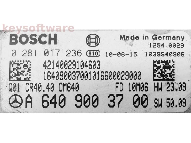 ECU Mercedes B 1.7 A6409003700 0281017236 CR40.40 EDC17C43