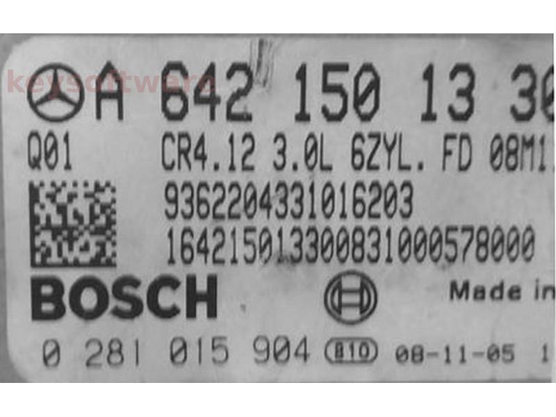 ECU Mercedes CLS 3.2CDI A6421501330 0281015904 CR4.12 EDC16CP31