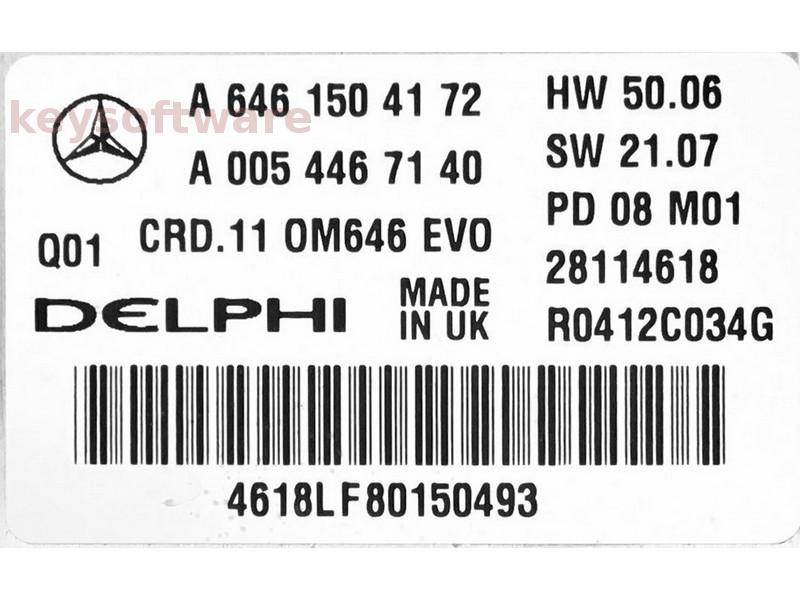 ECU Mercedes C 2.2CDI A6461504172 28114618 CRD.11