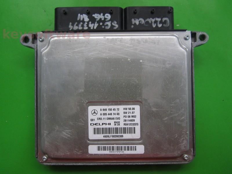 ECU Mercedes C 2.2CDI A6461504572 28114609 CRD.11 W204