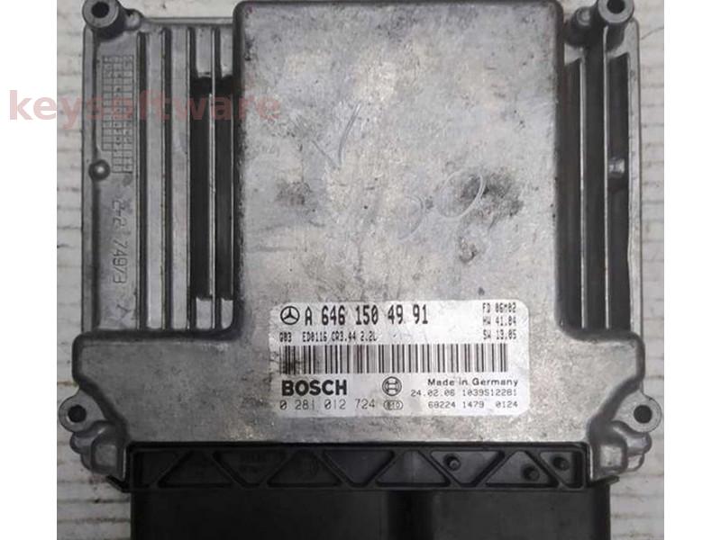 ECU Mercedes C 2.2CDI A6461504991 0281012724 CR3.44 EDC16C2 {