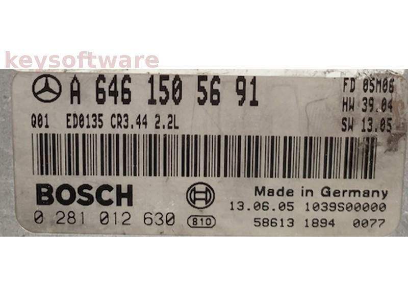 ECU Mercedes C 2.2CDI A6461505691 0281012630 CR3.44 EDC16C2 {