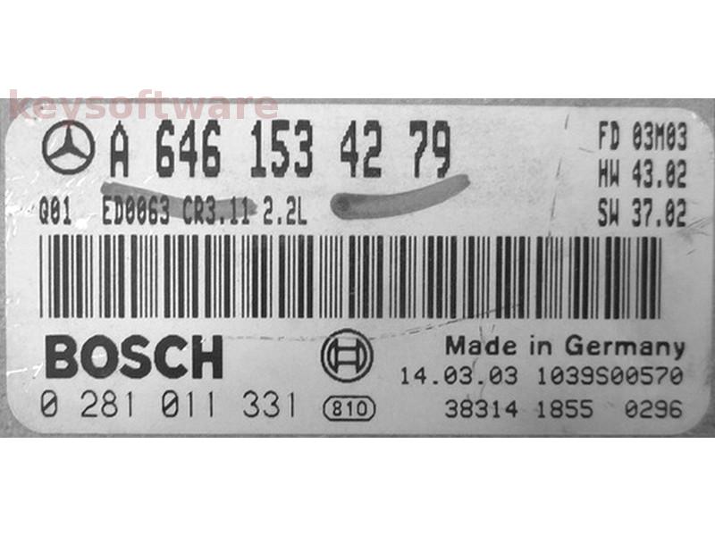 ECU Mercedes E 2.2CDI A6461534279 0281011331 CR3.11 EDC16C2 {