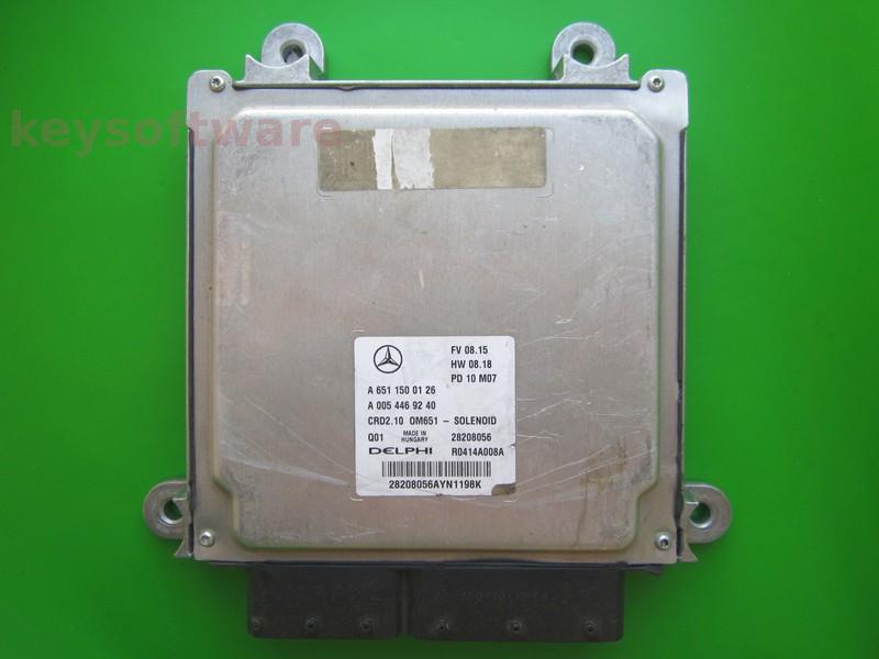 ECU Mercedes C 2.0CDI A6511500126 28208056 CRD2.10 W204