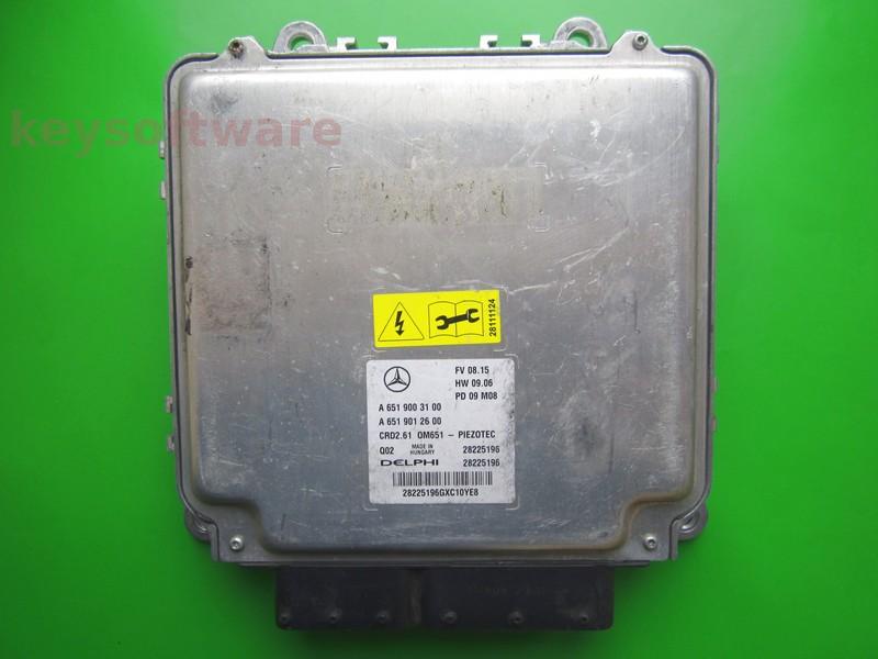 ECU Mercedes E 2.2CDI A6519003100 28225196 CRD2.61 W212
