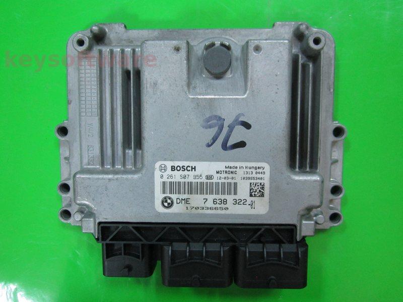 ECU Mini Cooper 1.6 DME7638322 0261S07955 MEV17.2.2