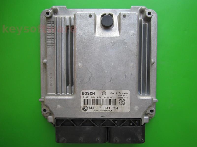 ECU Mini Cooper 1.6D DDE7809794 0281014856 EDC16C35